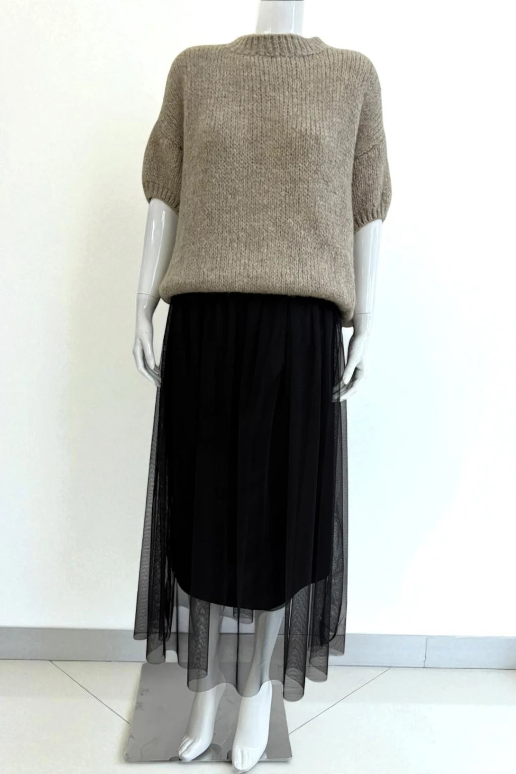 Made in Italy Tulle Printed Skirt