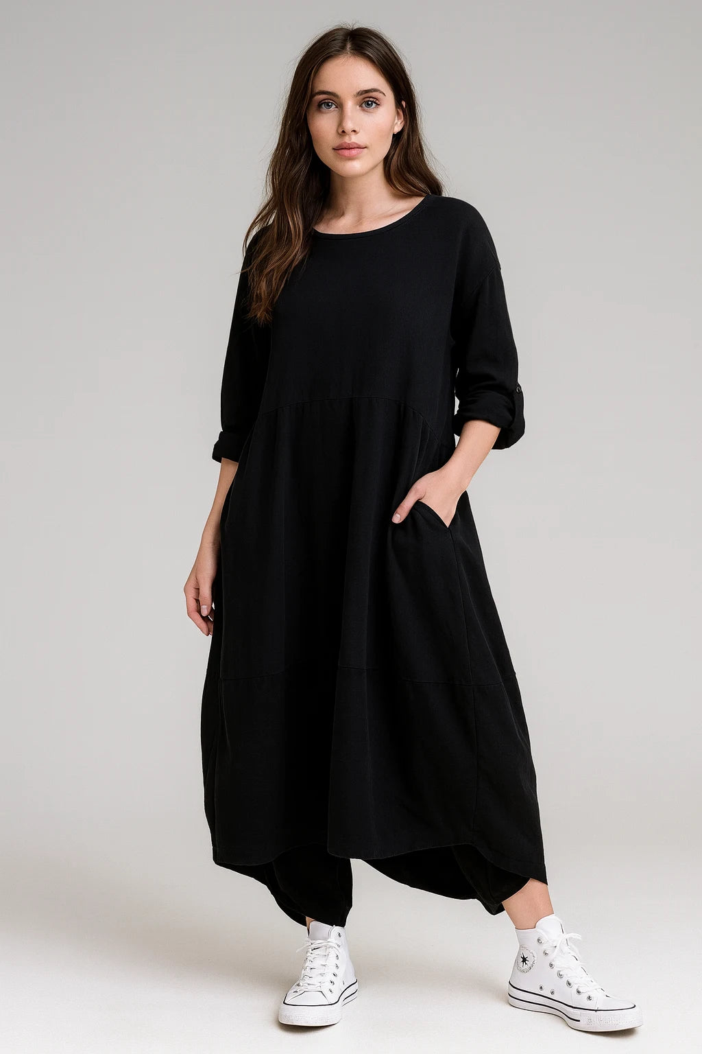 Made in Italy Corduroy Cocoon Dress
