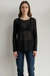 Cashmere Fine Knit Long Sleeve Top