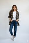 Zetaotto Plaid Corduroy Blazer