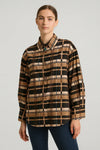 Zetaotto Brooch Check Shirt