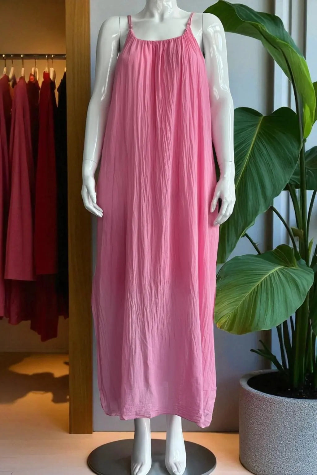 Cotton Strap Maxi Dress
