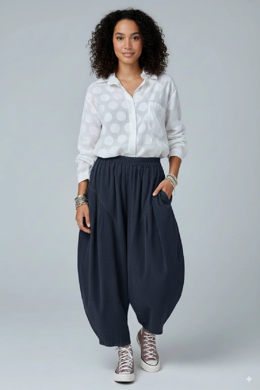 Women's Relaxed Fit Corduroy Balloon Pants
