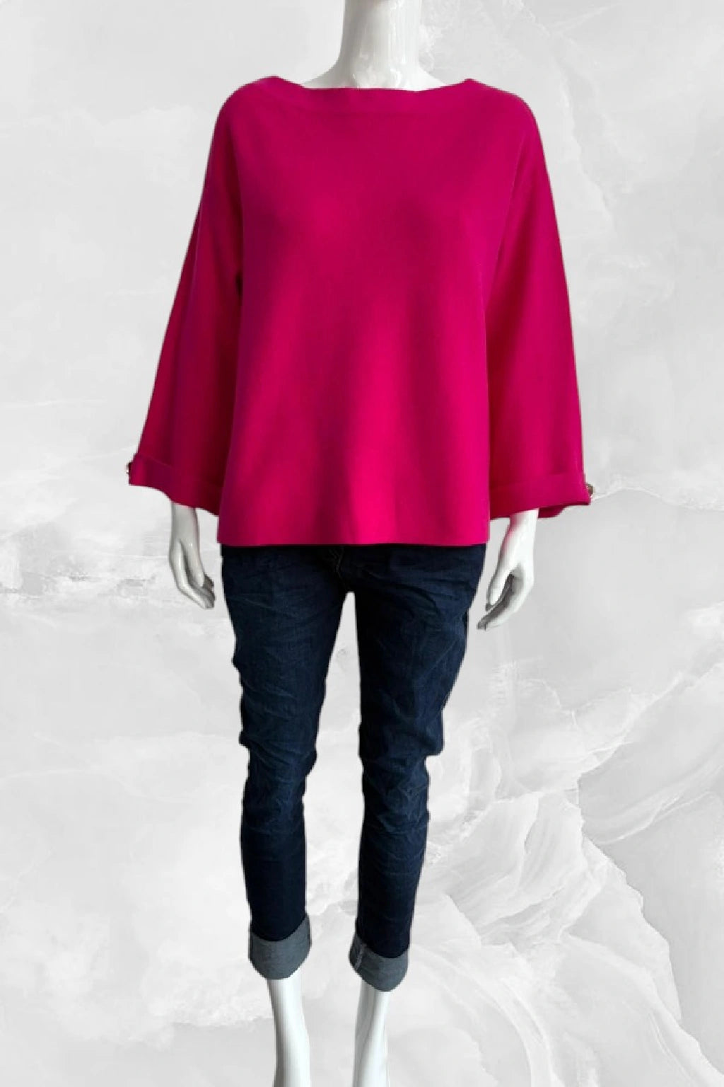Women's Button Sleeve Soft Knit Lagenlook