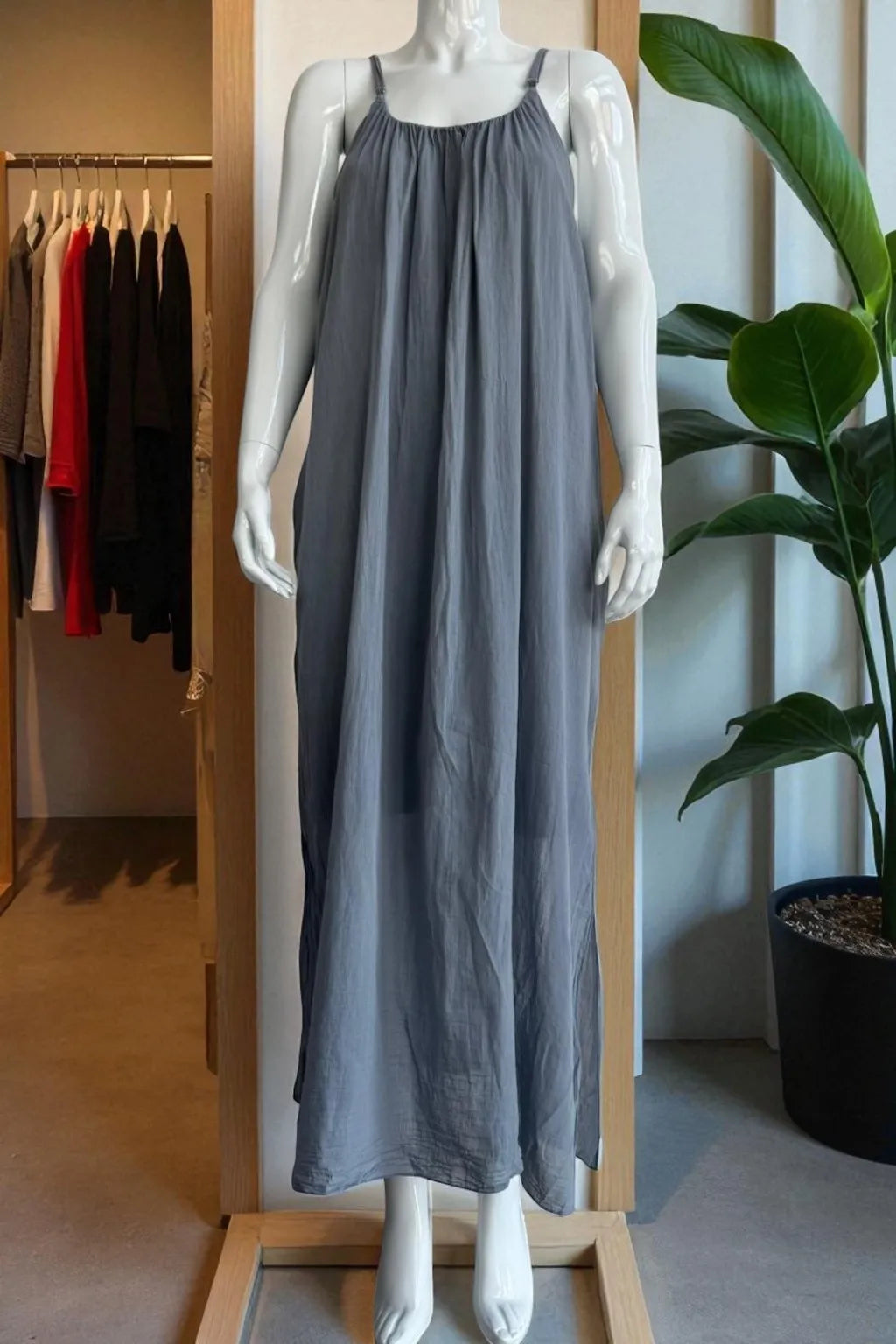 Cotton Strap Maxi Dress