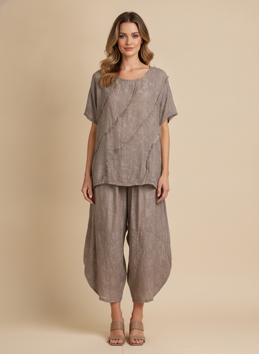 Made in Italy Pattern Short Sleeve Top