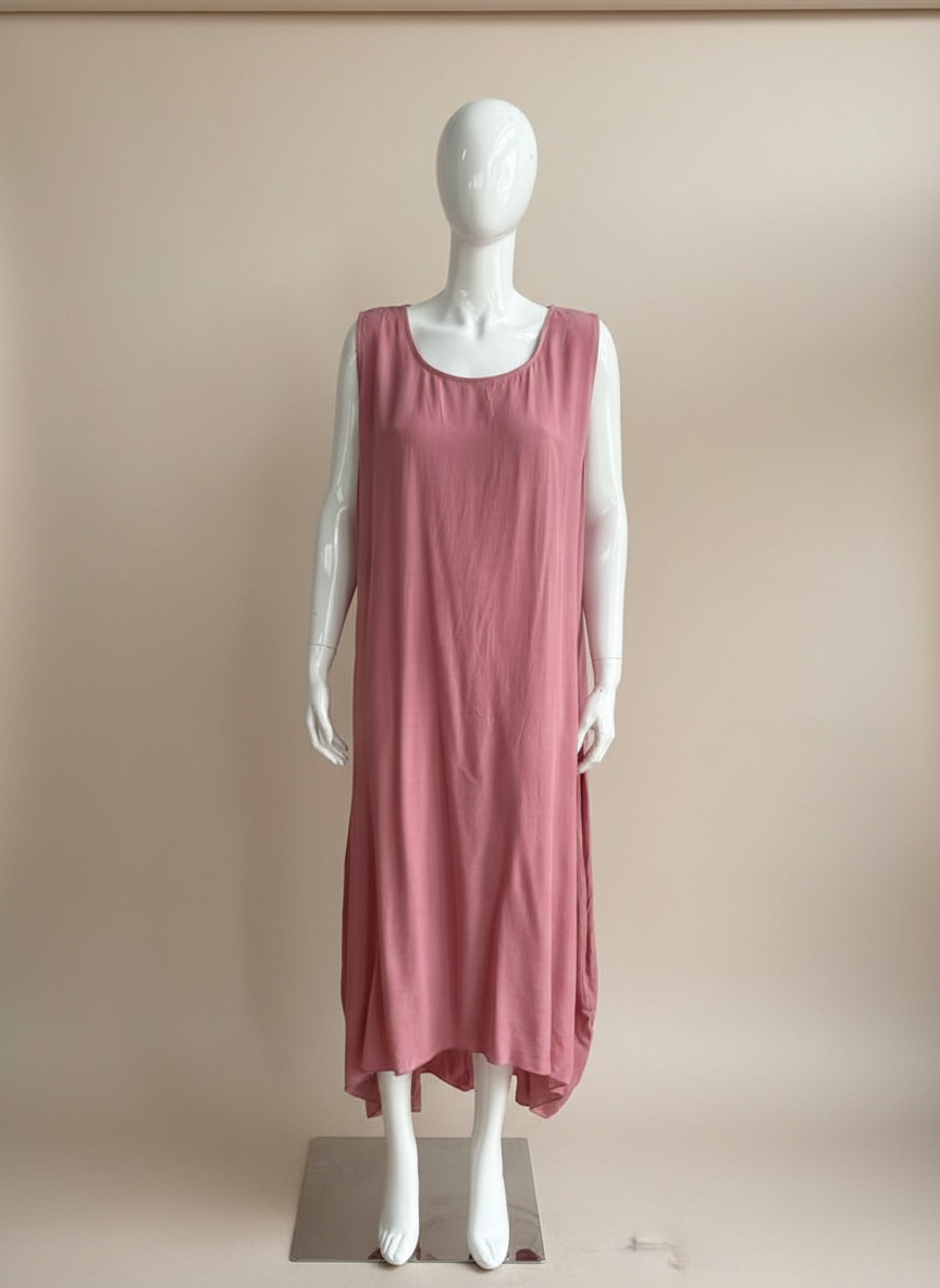 Made in Italy Plain Maxi Dress