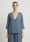 Linen One Button Jacket