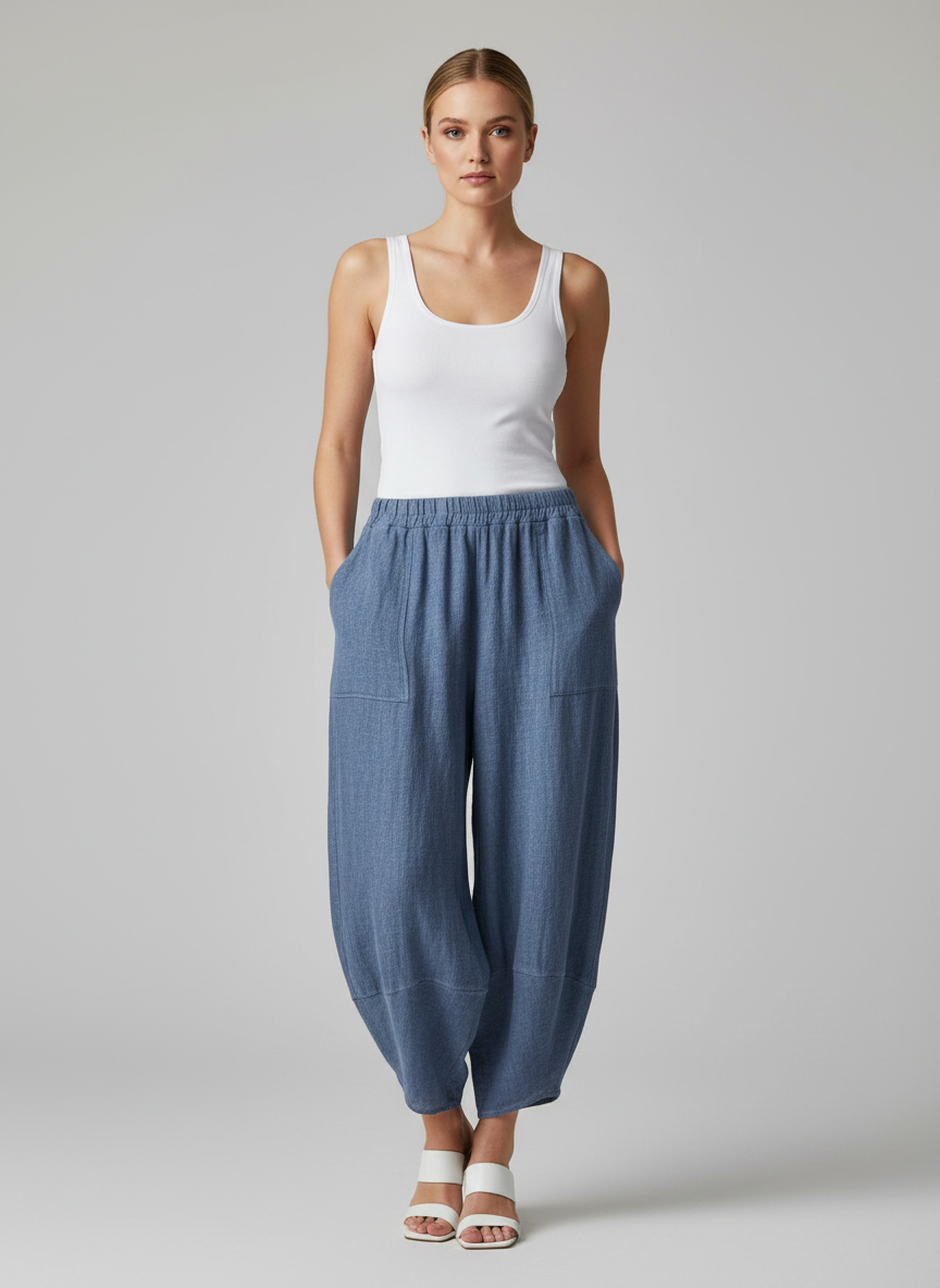 Linen Shelby Barrel Pant