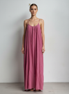 Cotton Pleat Neck Sun Dress Lagenlook