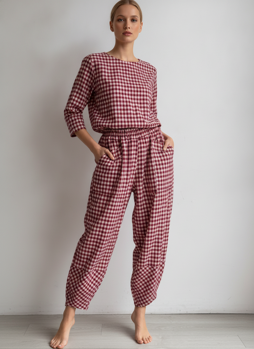 Gingham Shelby Pant