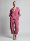 Made in Italy Linen V Neck Top