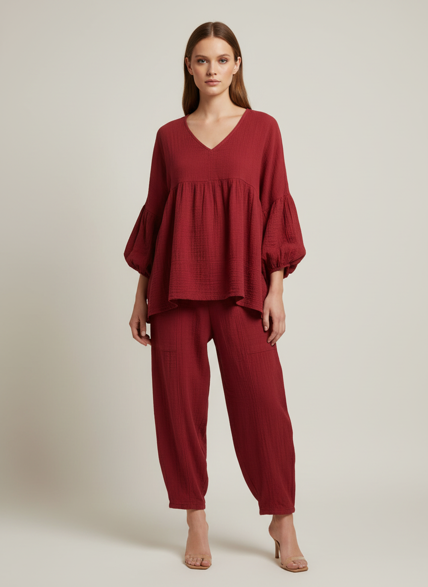 Made in Italy Pocket front Barrel Pant