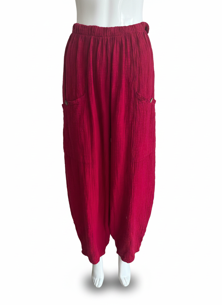 Made in Italy Pocket front Barrel Pant