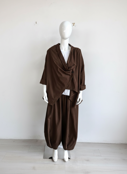 Women’s Asymmetric Drape Crossover Top