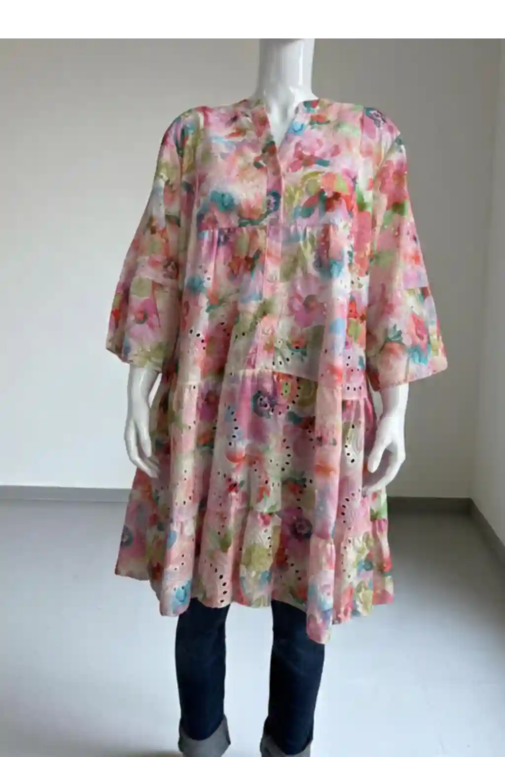 Digital Print Smock Broidery Tunic