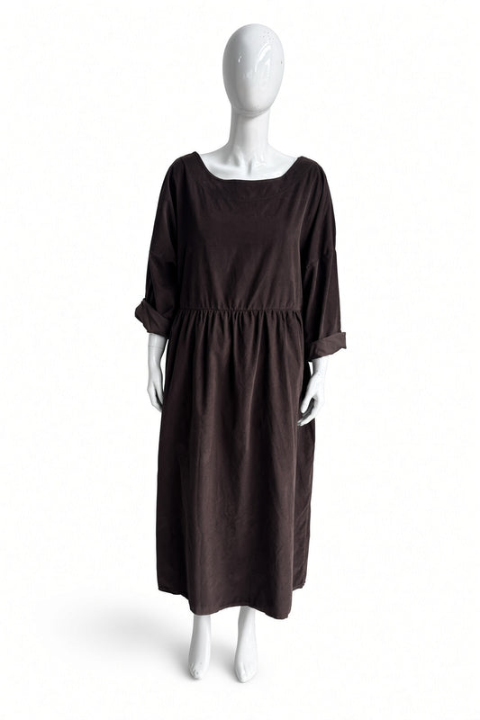 Corduroy Smock Dress Lagenlook