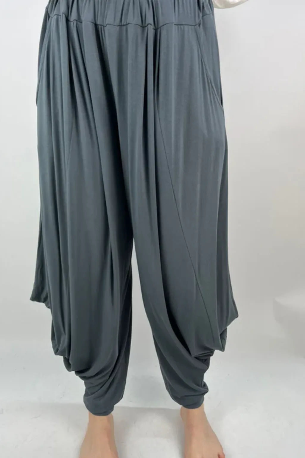 Made in Italy Jersey Harem Pants cuff bottom Lagenlook