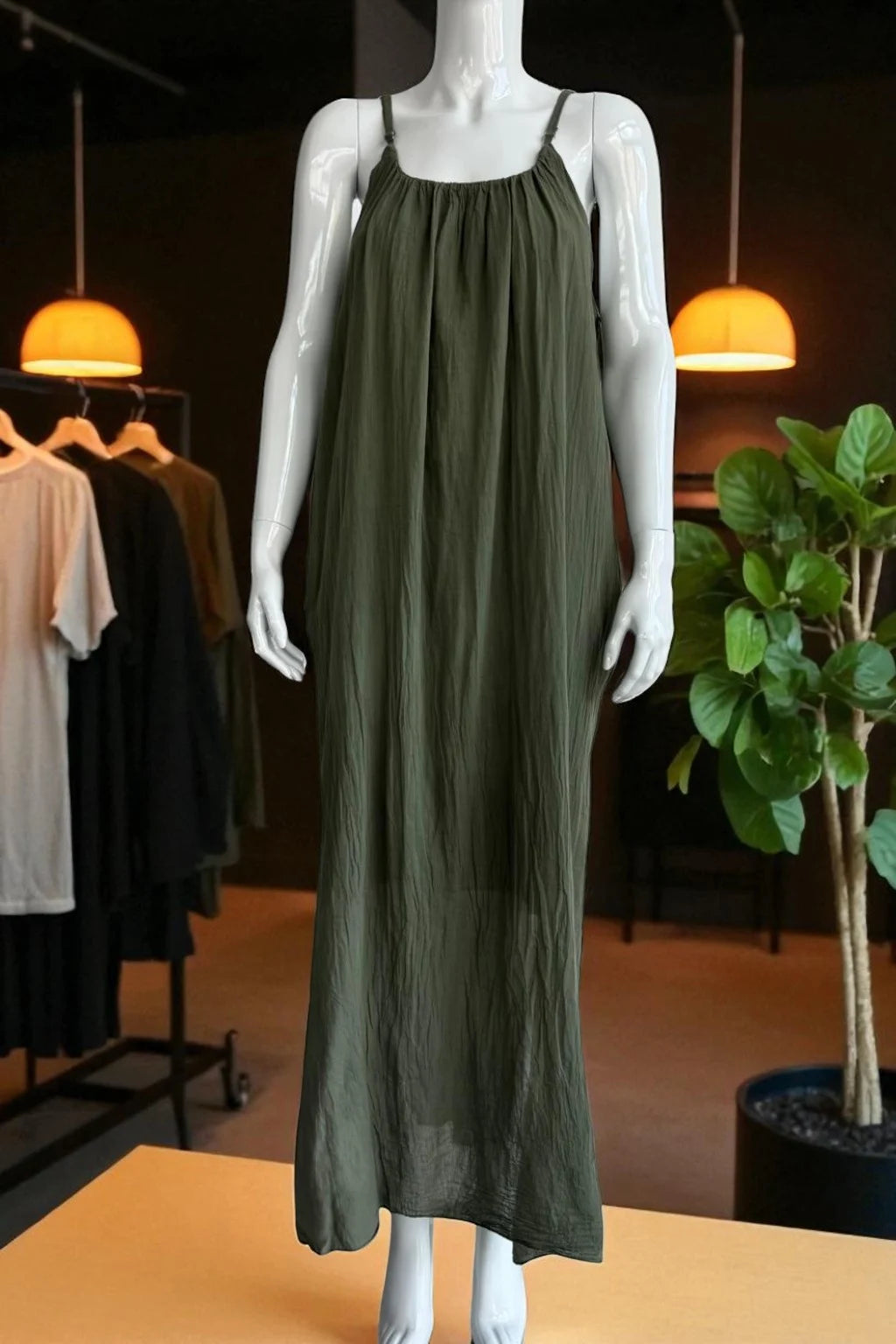 Cotton Strap Maxi Dress