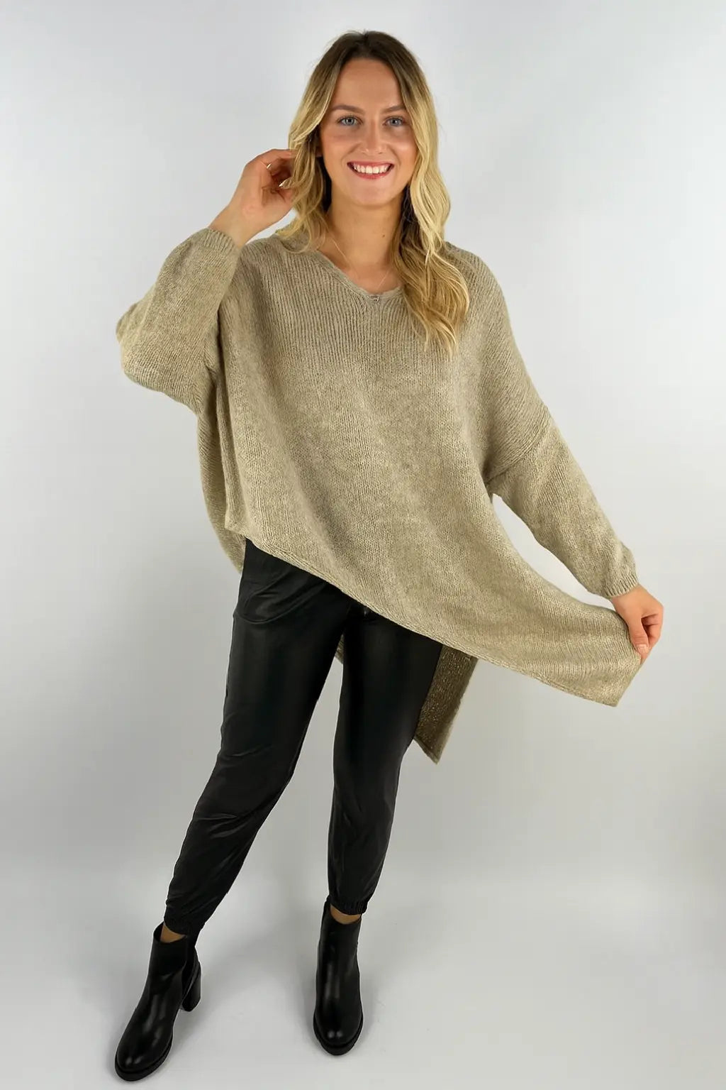 Made in Italy Wool Slant Knit