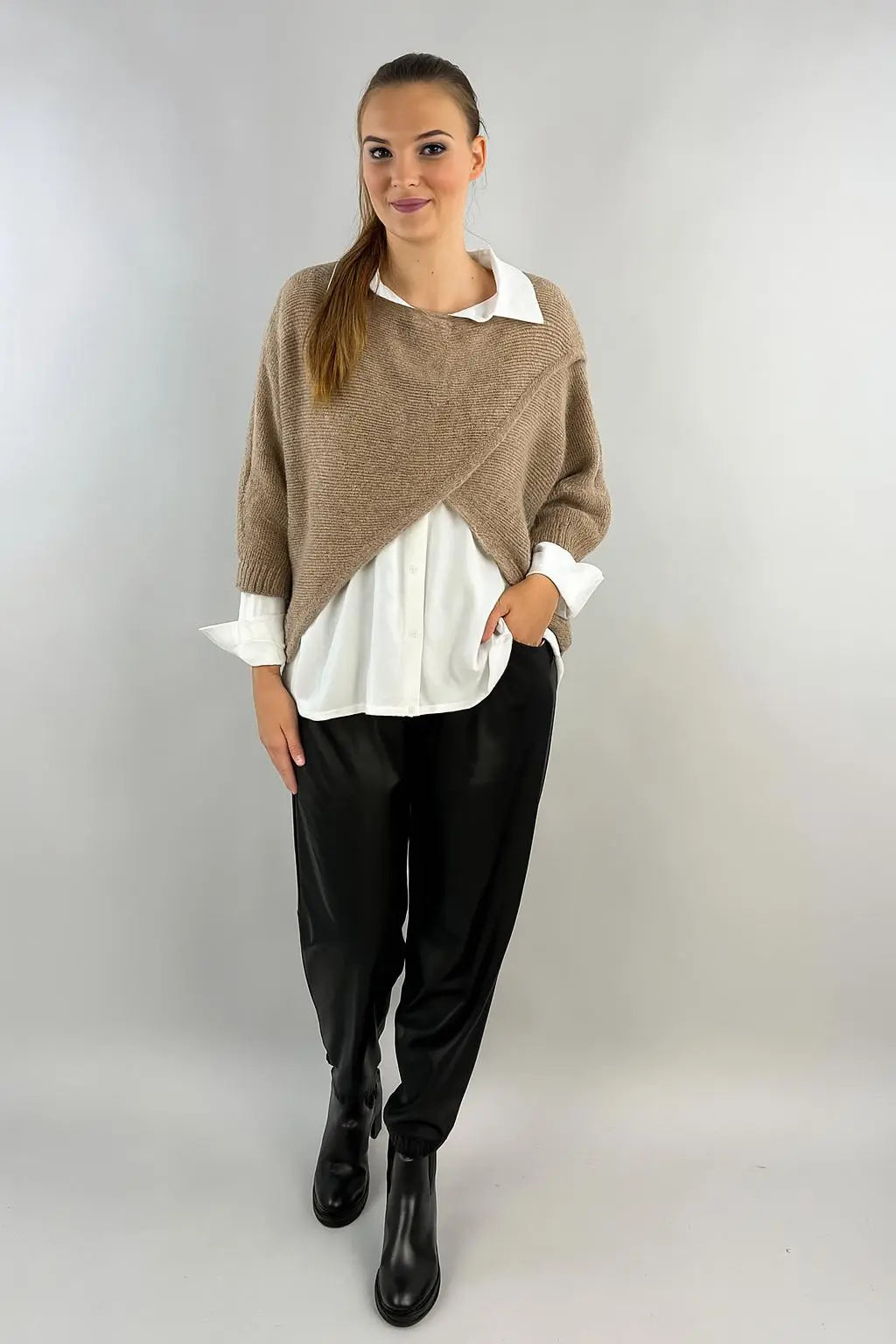 Wool Wrap over Layering Knit