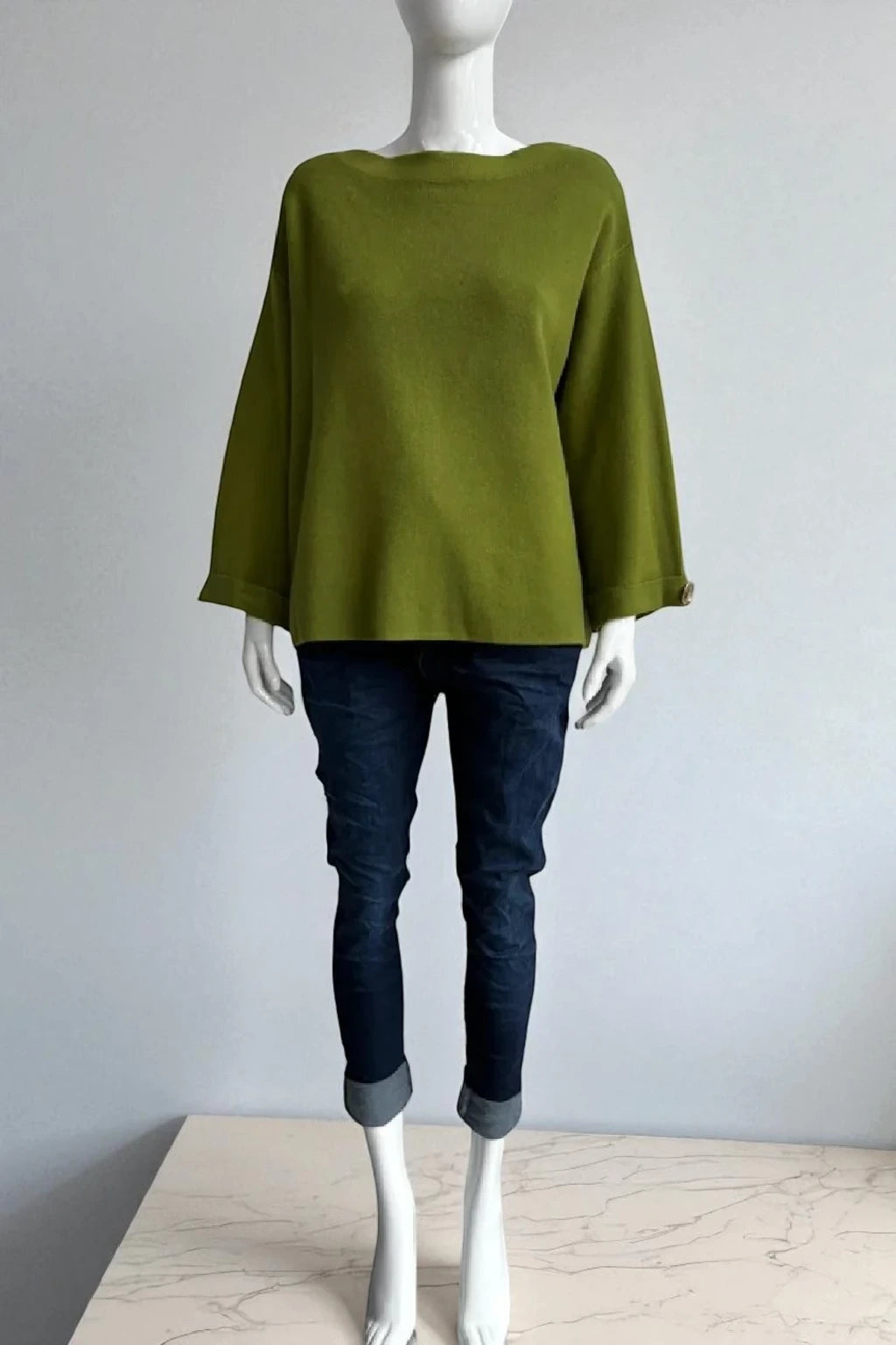 Women's Button Sleeve Soft Knit Lagenlook