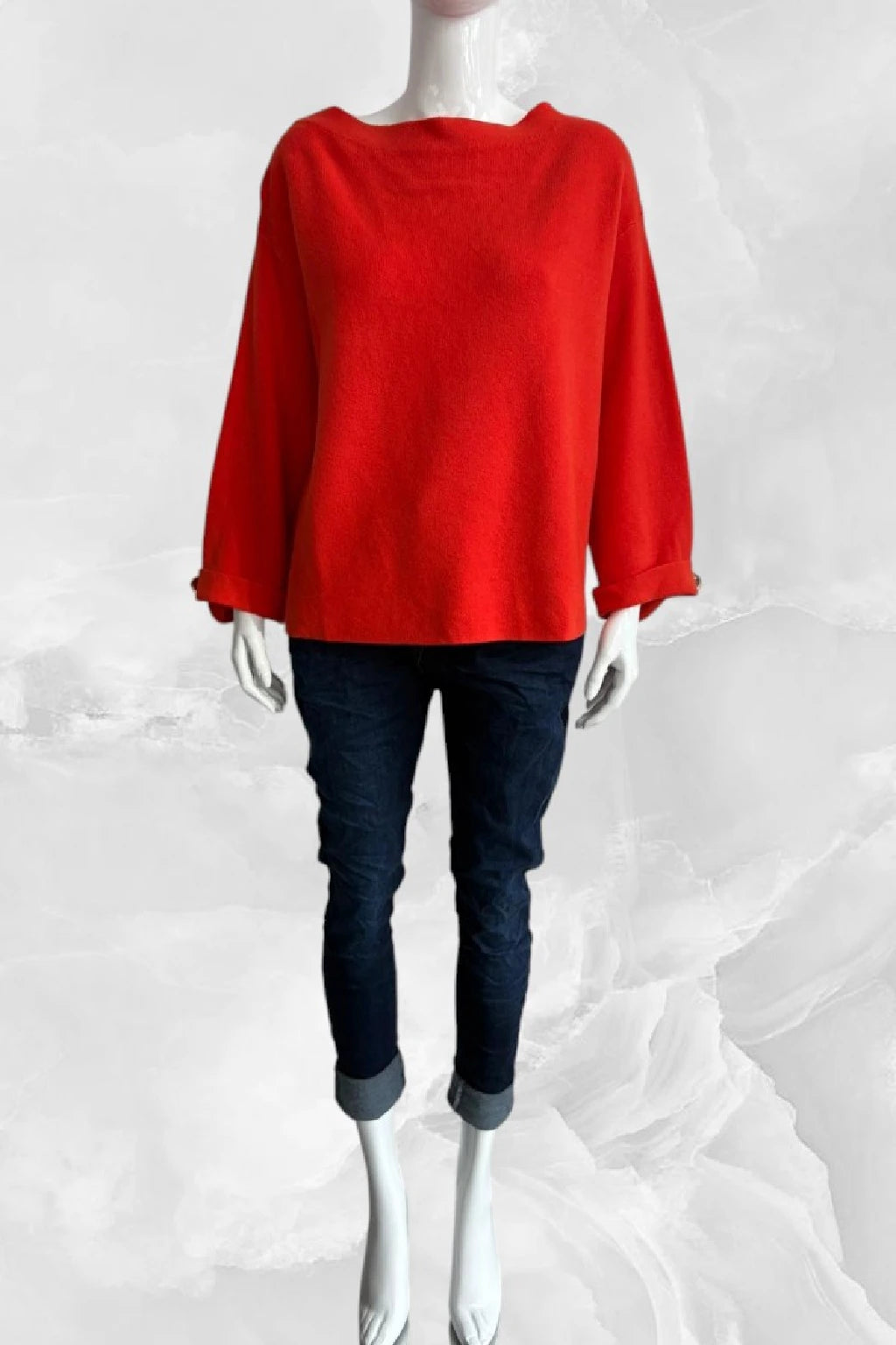 Women's Button Sleeve Soft Knit Lagenlook