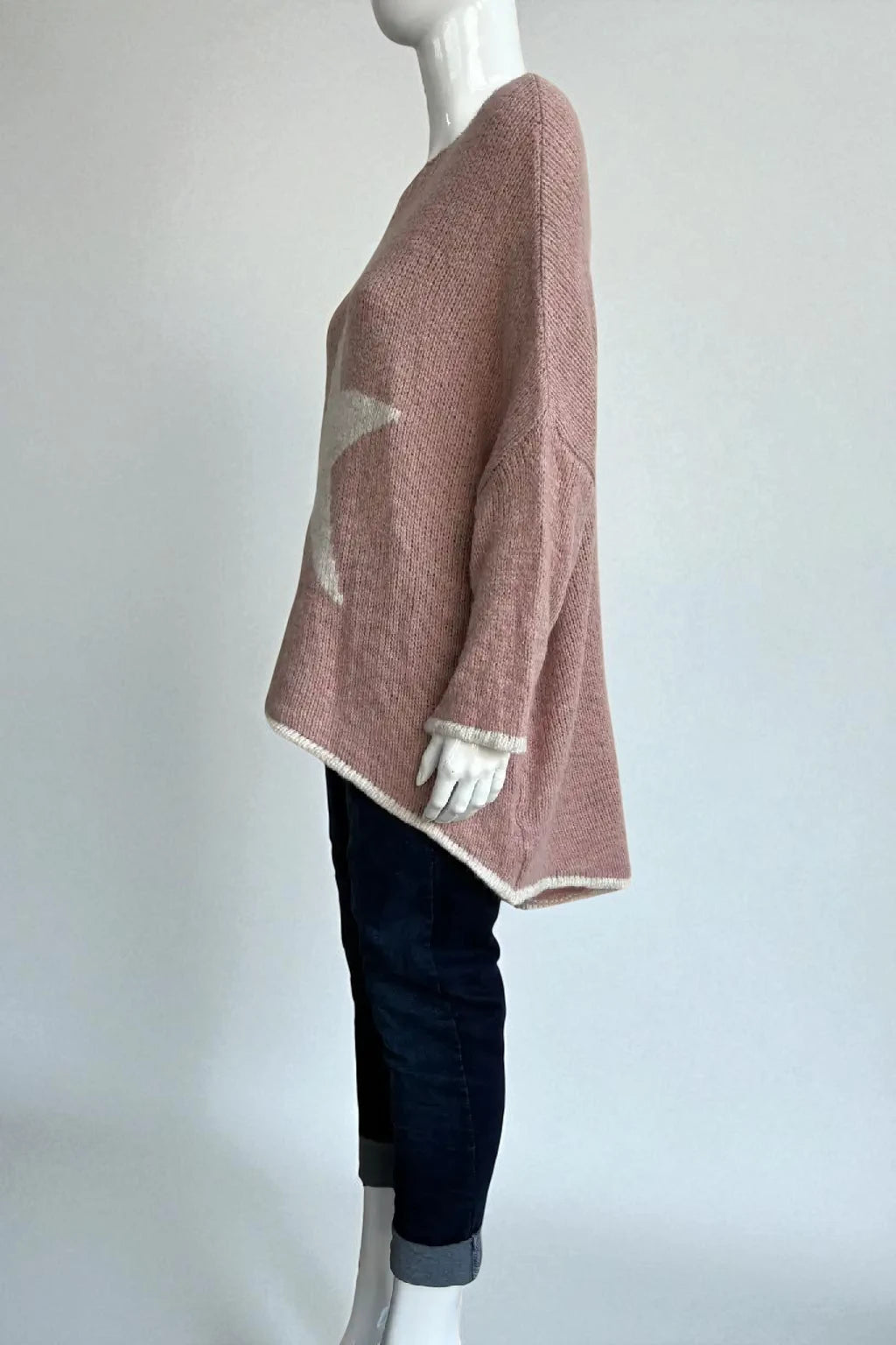 Made in Italy Wool Slouch Star Jumper