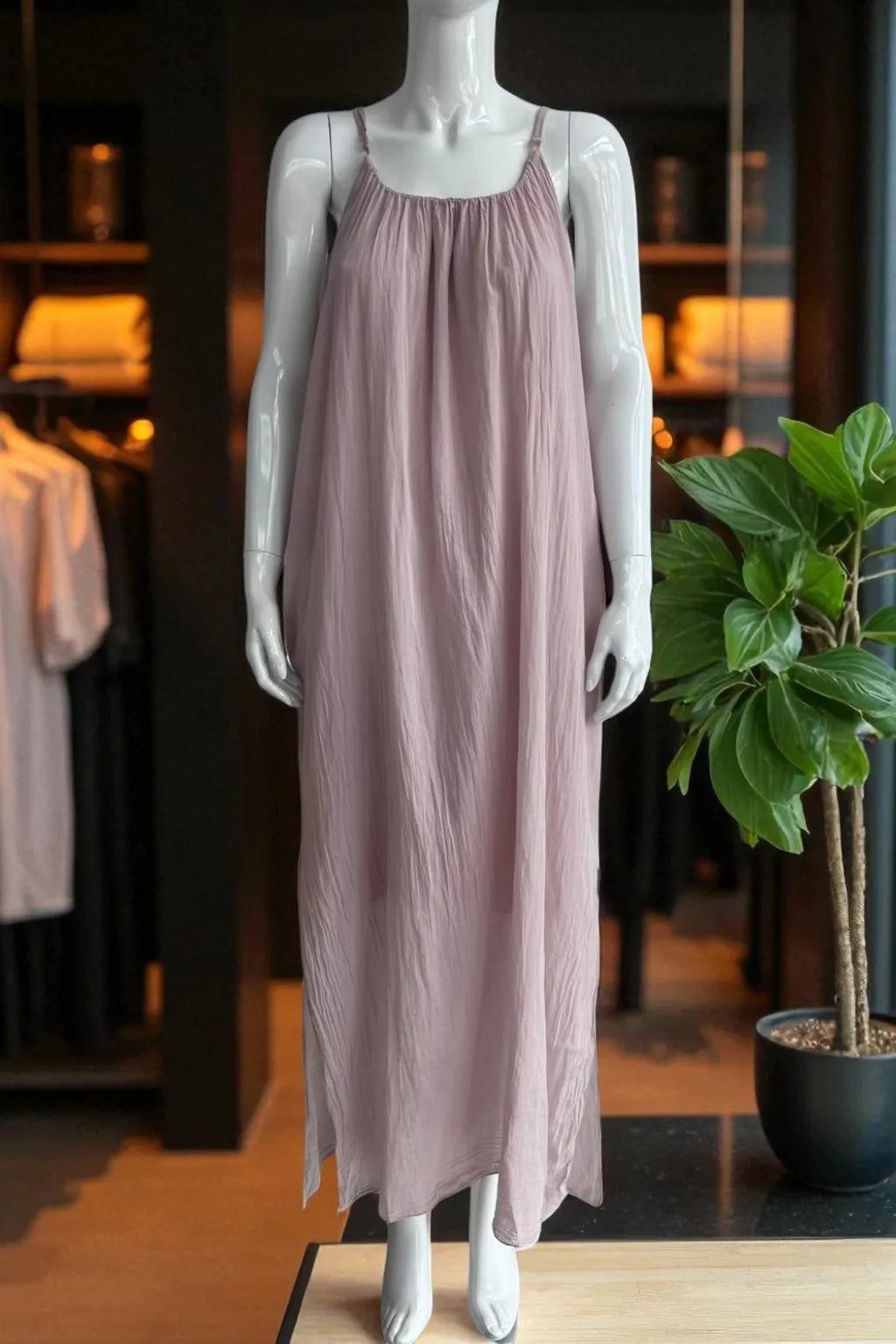 Cotton Strap Maxi Dress