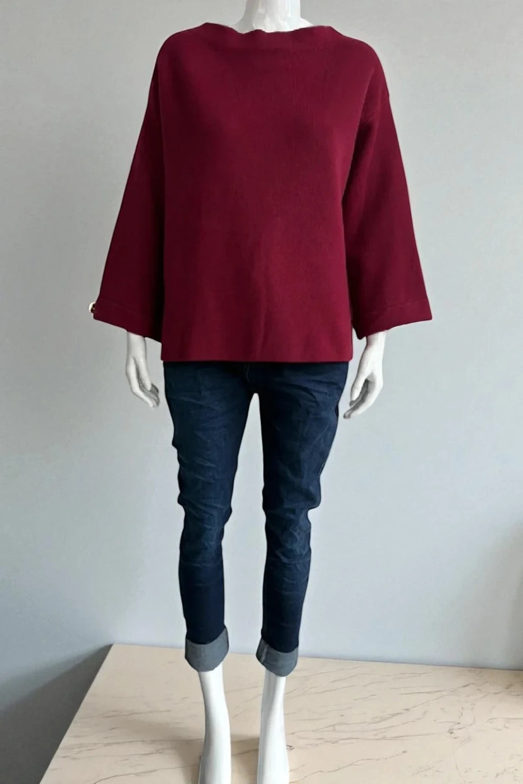 Women's Button Sleeve Soft Knit Lagenlook