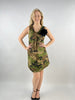 Lagenlook V-Neck Camouflage Dress for Women