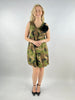 Lagenlook V-Neck Camouflage Dress for Women