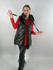 Women's Leather Look Puffer Gilet