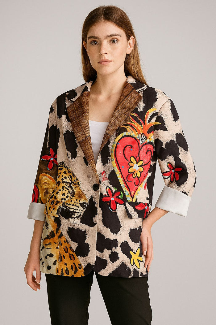 Zetaotto Quirky print Blazer