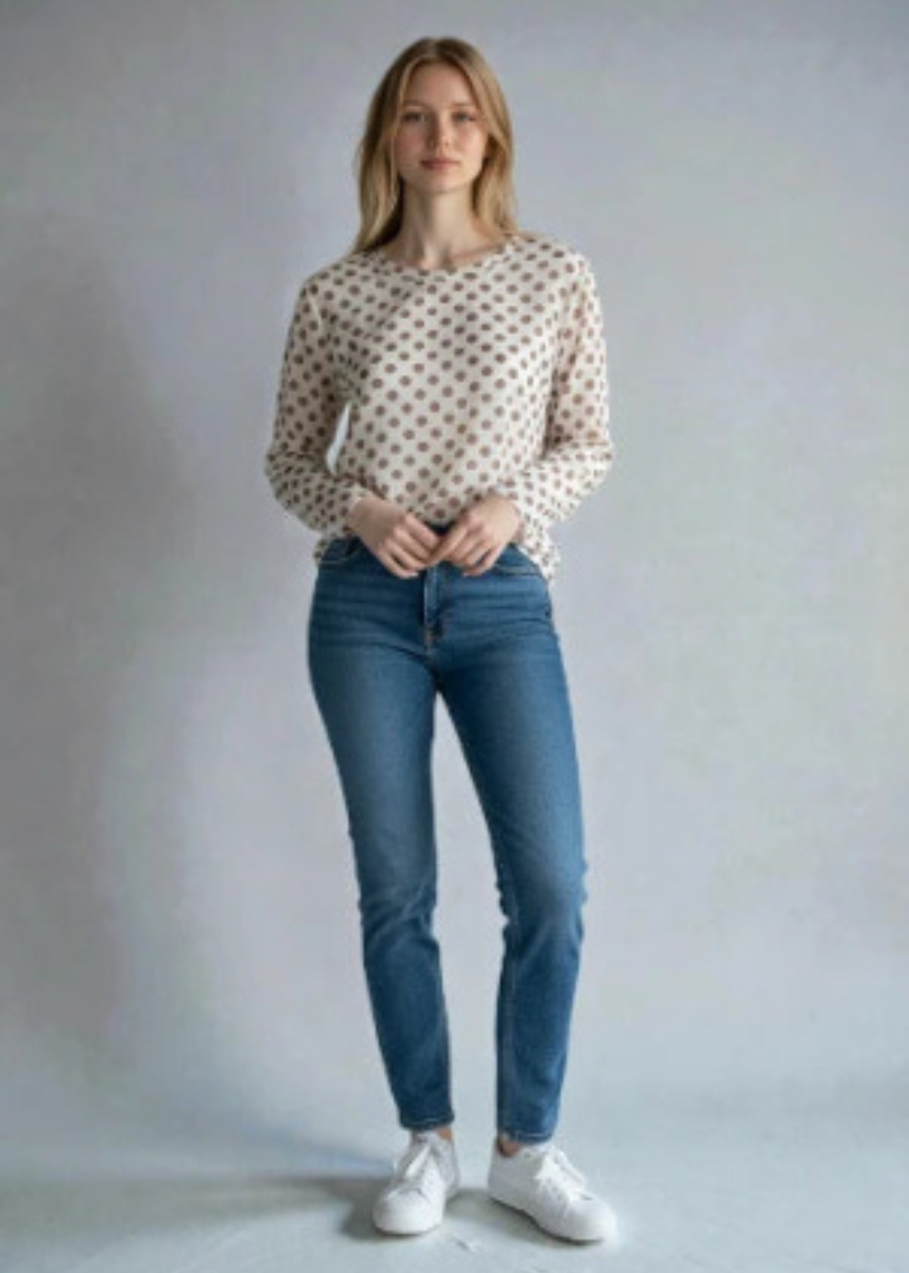 Made in Italy Polkadot Mesh Tops.