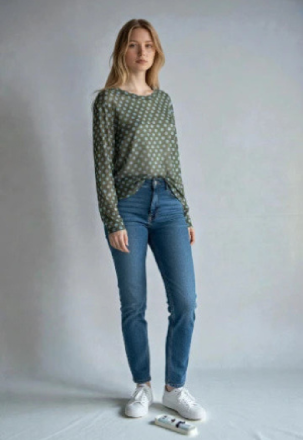 Made in Italy Polkadot Mesh Tops.