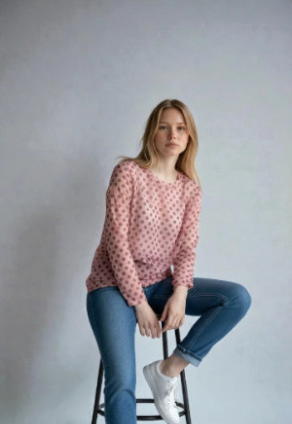 Made in Italy Polkadot Mesh Tops.