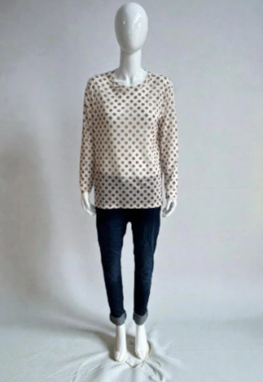 Made in Italy Polkadot Mesh Tops.