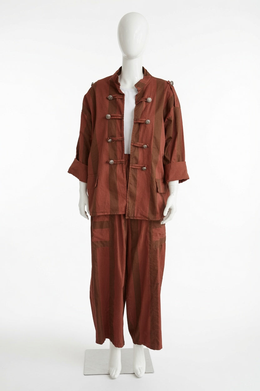 Made in Italy Stripe Military Jacket