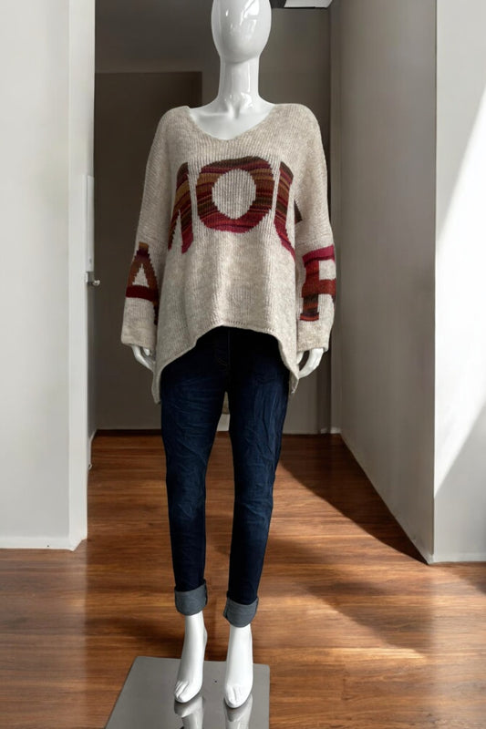 Made in Italy Wool Slouch Amour Jumper