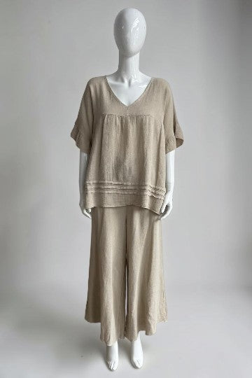 Linen Smock Top Lagenlook