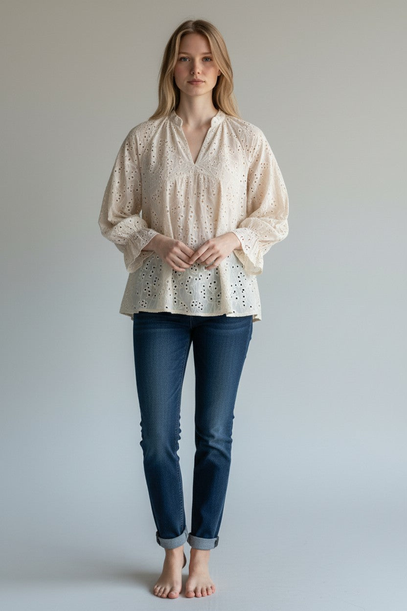 Embroidered Boho Blouse