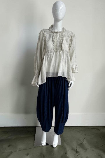 Cotton Frill Neck Blouse