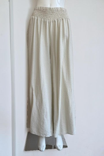 Shirred Elasticated Palazzo Pant