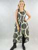 Womens Cotton Sleeveless, Wrap Maxi Dress with Round Neck Casual Long Dress, 100% Cotton