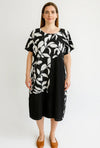Cotton Leaf Print Cocoon Dress