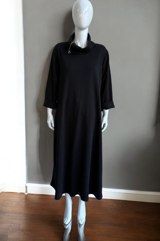 Made in Italy Long Relaxed-Fit Cowl Neck Dress