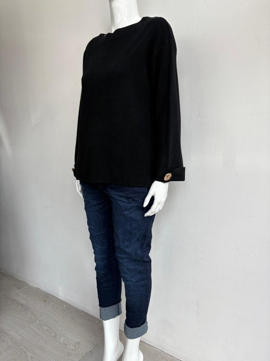 Women's Button Sleeve Soft Knit Lagenlook