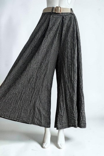 Gingham Palazzo Pant Lagenlook
