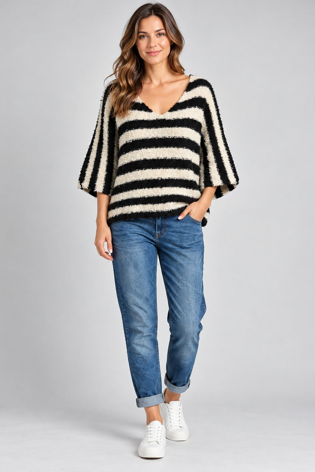 Women's Boucle Stripe Jumper